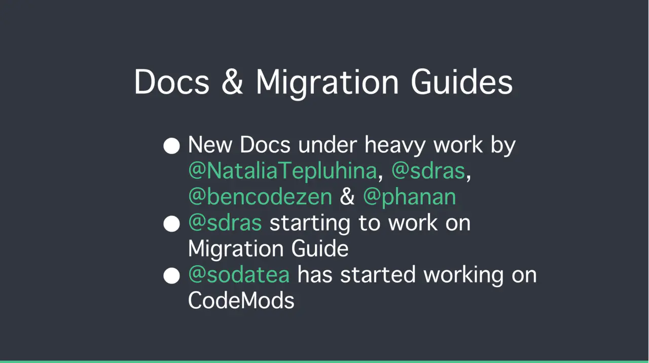 Docs & Migration Guides